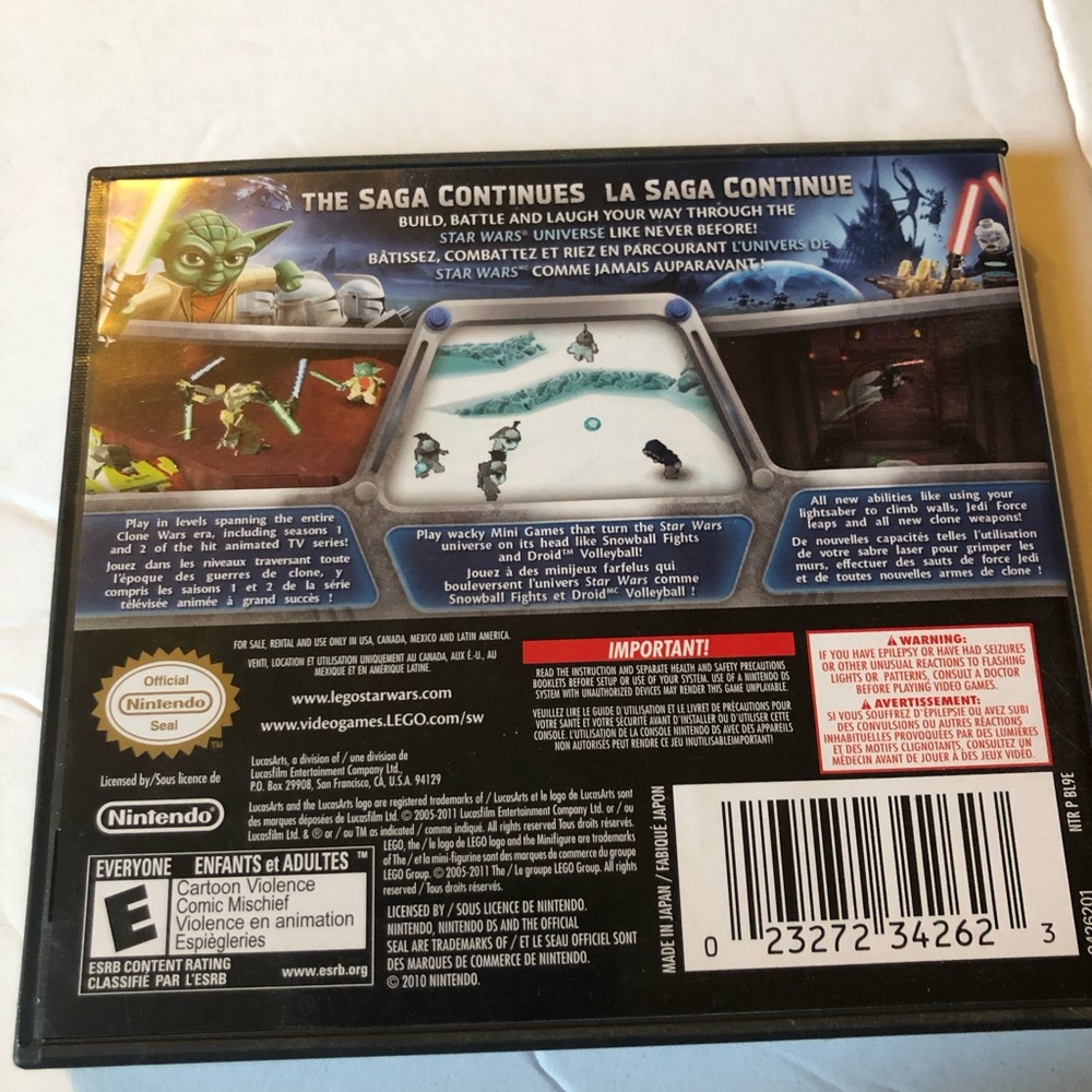 LEGO Star Wars III: The Clone Wars (Nintendo DS, 2011) no manual TESTED - Picture 2 of 4